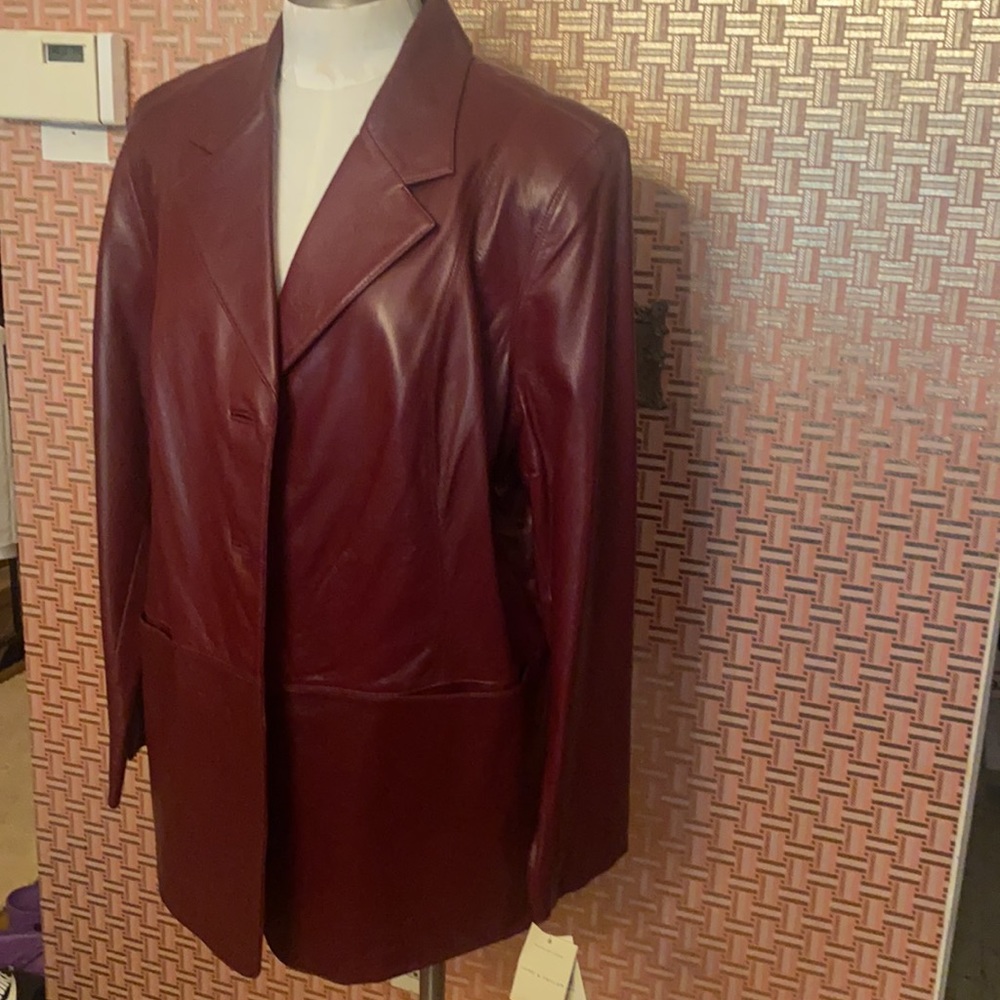 Lord and Taylor Women Leather Jacket - Picture 3 of 13